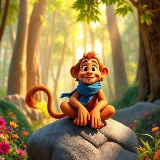 Hanuman's Brave Adventure - a Kertoons AI-illustrated story